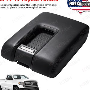 Fits Toyota Tundra 2014-2021 Vinyl Leather Center Console Lid Armrest ...