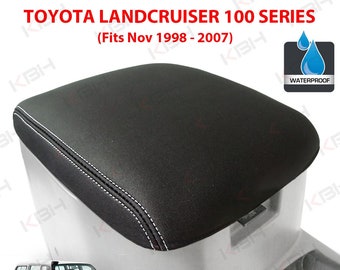 Fits 1998-2007 Toyota Landcruiser 100 Series Center Console Lid Armrest Cover Neoprene Wetsuit Waterproof Anti-Scratch Protector Black