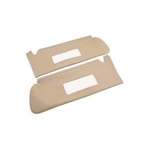 Fits Chevy Tahoe Suburban Yukon 1995-1999 Sun Visor Vinyl Leather Replacement Cover Auto Car Custom Interiors Upholstery Beige Tan