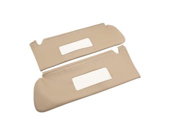Fits Chevy Tahoe Suburban Yukon 1995-1999 Sun Visor Vinyl Leather Replacement Cover Auto Car Custom Interiors Upholstery Beige Tan