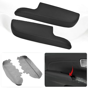 Fits Toyota Avalon 2013-2018 Vinyl Leather Front Door Panel Armrest Cover Auto Car Interior Upholstery Replacement Trim Black