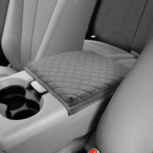 Fits Ford F-150 2004-2010 Bench Seat Center Console Lid Folding Middle Armrest Cover Pad Cushion Protector Interiors Anti-Scratch KBH Gray