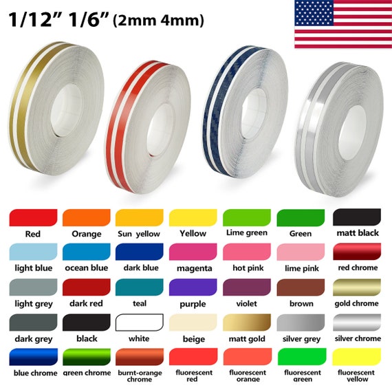 SUN YELLOW Roll Vinyl Pinstriping Pin Stripe Self Adhesive Coach Line Car  Tape Decal Stickers Crafts 1/8 1/6 1/4 3/8 1/2 3/4 1 