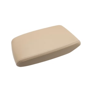 Fits Toyota Highlander 2008-2013 Vinyl Leather Center Console Lid Armrest Cover Auto Car Interior Upholstery Replacement Trim Beige Tan