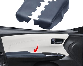 Center Console Lid Armrest Cover For Toyota Avalon 2013-2018 - Dark Gray Microfiber Leather, Easy Install
