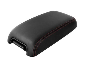 Kar Designers Real Leather Center Console Cover For 2008-2010 Dodge Charger/300 – Black With Red Stitch