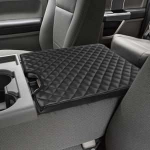 Fits Ford F150 2015-2026 with Jump Seat Center Console Lid Folding Middle Armrest Cover Pad Cushion Protector Anti-Scratch Custom Black KBH