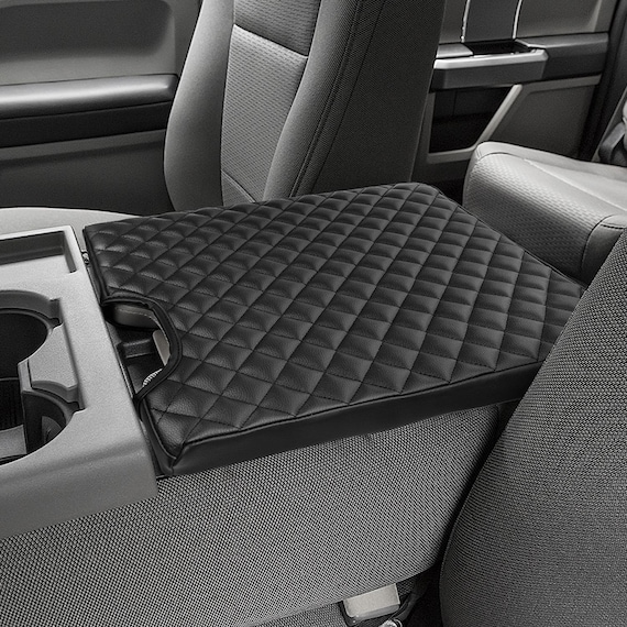 For Ford F150 2004-2014 Black Center Console Cup Holder Armrest Cover Pad Trim - Foto 7