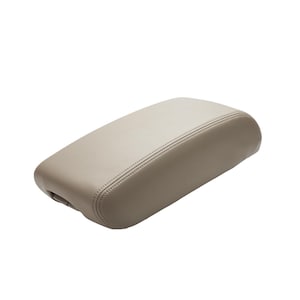 Fits Jeep Grand Cherokee 2011-2019 Vinyl Leather Center Console Lid Armrest Cover Auto Car Upholstery Replacement Trim KBH Beige Tan