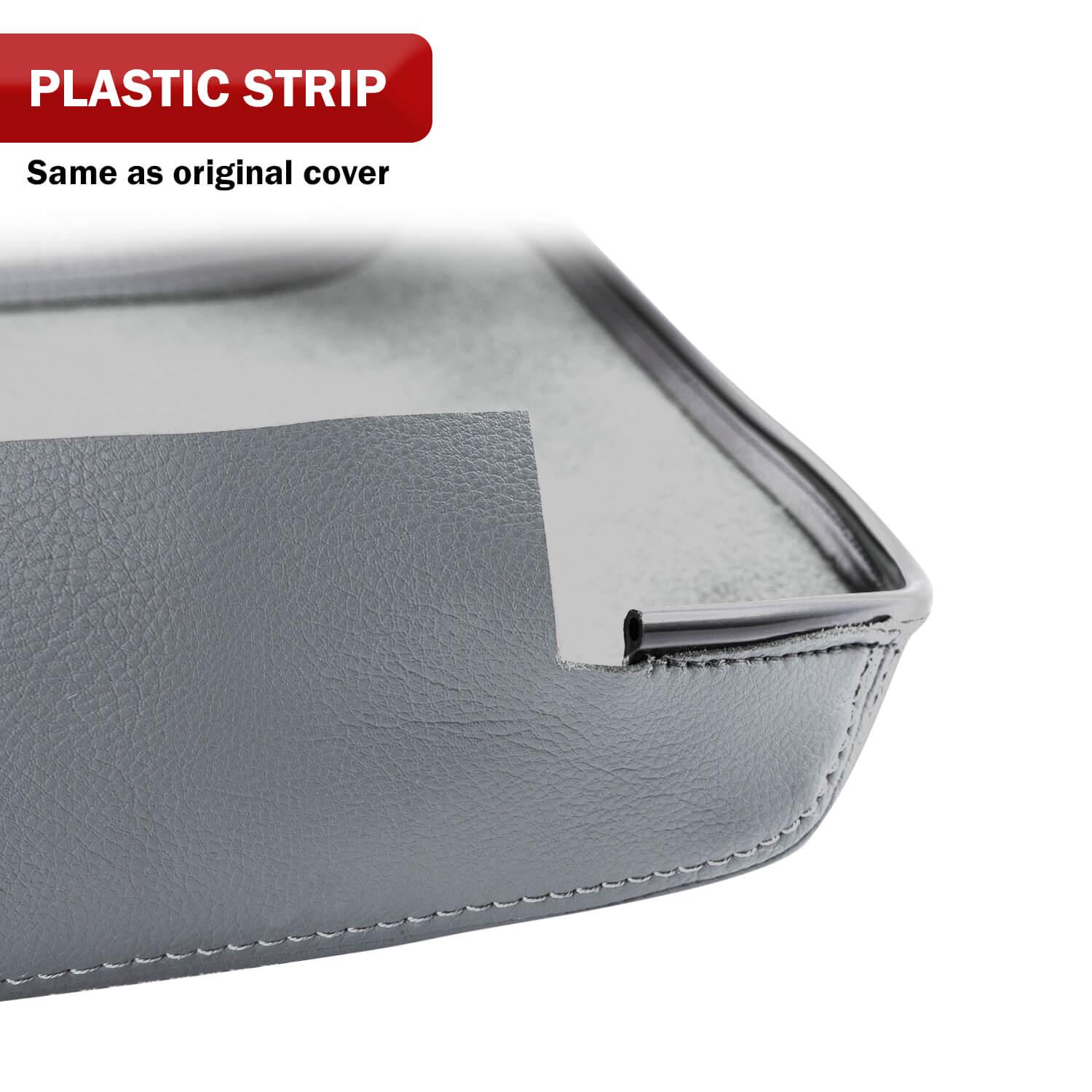 Gray Vinyl Center Console Lid Cover For 2013-2018 Ram 1500/2500/3500 | Armrest Skin 2 thumbnail image