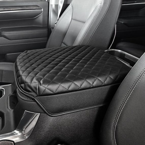 thumbnail image 2 of Center Console Lid Armrest Cover Black Fits GMC Sierra Chevy Silverado 2 of 11