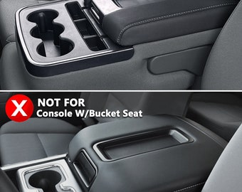 Console Lid Arm Rest Cover For 2014-2018 Chevy Silverado & GMC Sierra With Front Jump Seat – Microfiber Leather Protect