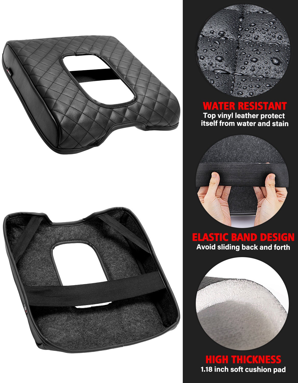 For 2014-2018 Chevy Silverado 1500 Jump Seat Console Lid Arm Rest Protect Cover For 2014-2018 Chevy Silverado 1500 Jump Seat Console Lid Arm Rest Protect Cover