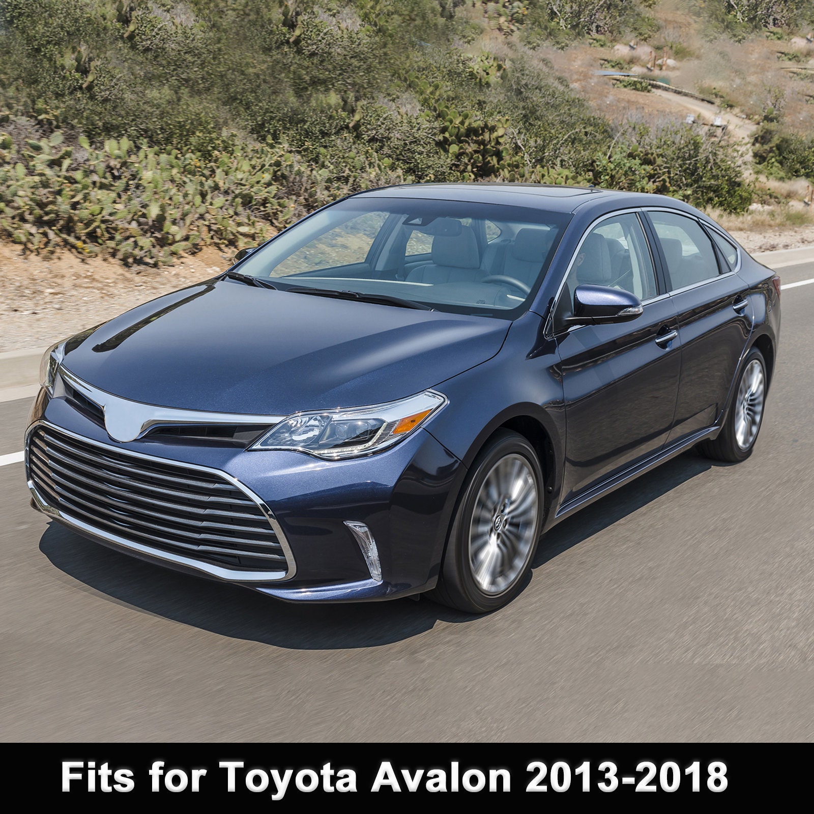 2pcs Front Door Panel Armrest Cover Fit For Toyota Avalon 2013 To 2018