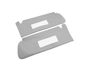 Fits Chevy Tahoe Suburban Yukon 1995-1999 Sun Visor Vinyl Leather Replacement Cover Auto Car Custom Interiors Upholstery Gray