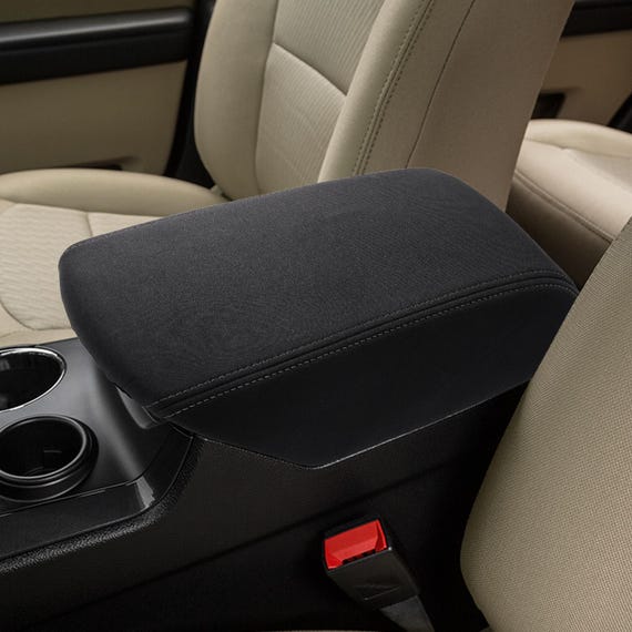 Leather Center Console Lid Armrest Cover For Ford Explorer 2011-2018 Black