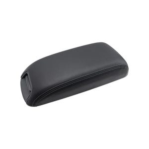 Fits Dodge Journey 2011-2018 Black Vinyl Leather Center Console Lid Armrest Cover Auto Car Interior Upholstery Replacement Trim Gray Stitch