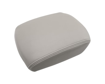 Fits Honda Pilot 2009-2015 Center Console Lid Armrest Cover Trim - Vinyl Leather Gray - Replacement, Upholstery by KBH