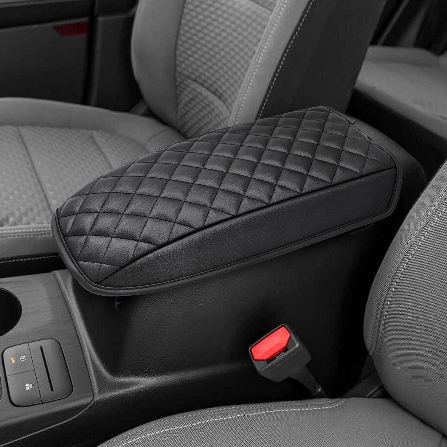 Copri Bracciolo Per Console Centrale Ford Bronco 2021-2024 - Pelle PU Con Tasche Portaoggetti - Nero