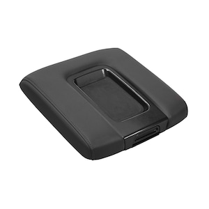 Fits Chevy Silverado GMC Sierra 2014-2019 Leather Center Console Lid Armrest Cover Car Interior Upholstery Replacement Trim KBH Black Stitch