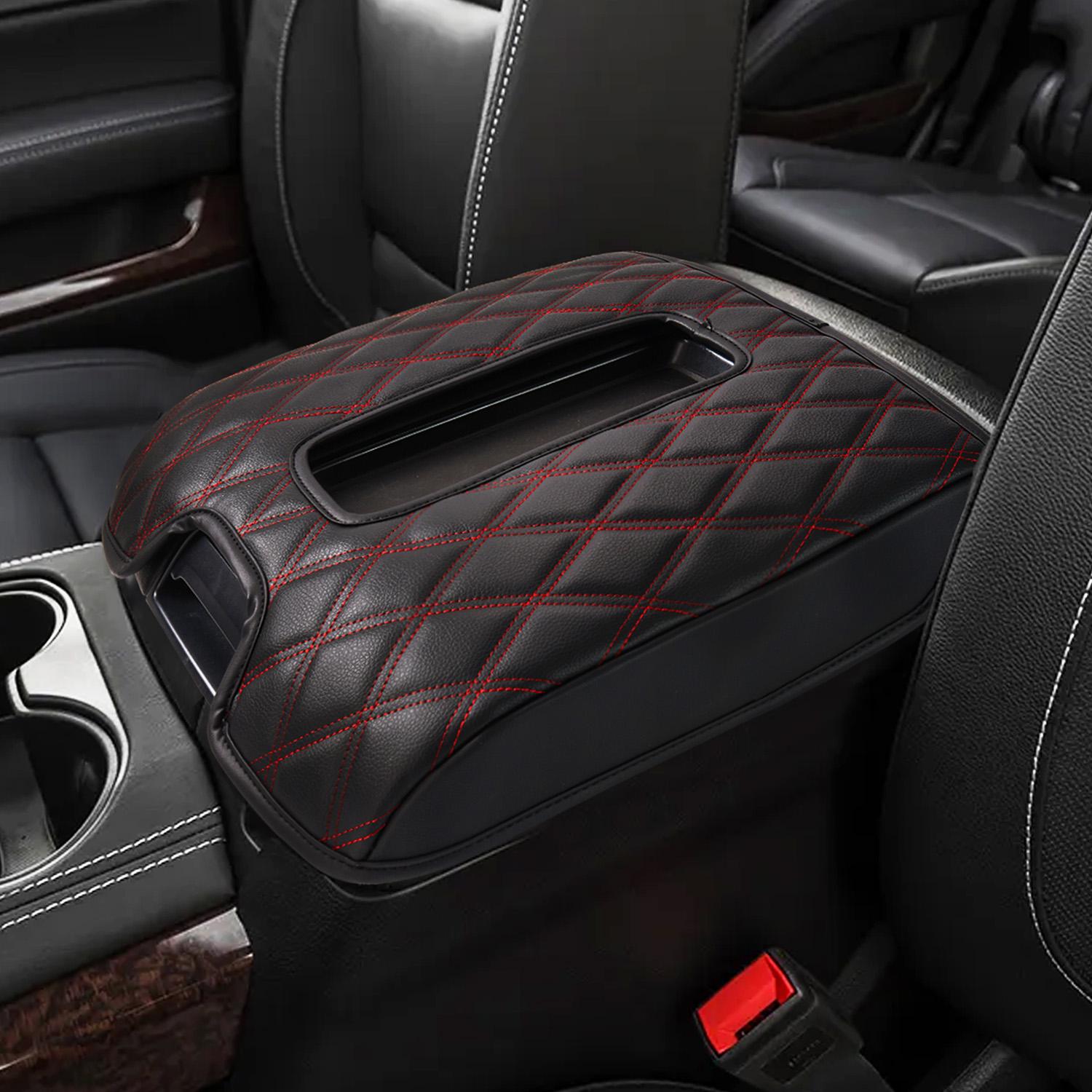 BIBIBO Copri Bracciolo Auto Per Seat Ateca (KH7) 2016-2022 - Cuscino Console Centrale In Pelle, Protettore Antigraffio E Antimacchia - 4