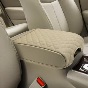 Fits 2013-2020 Infiniti QX60 JX35 PU Leather Center Console Lid Middle Armrest Cover Pad Cushion Protector Custom Pet Anti-Scratch KBH Beige