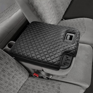 Fit Ford F-250 F-350 Super Duty Jump Seat 1999-2010 Center Console Lid Armrest Cover Cushion Pad Protector Interior Anti-Scratch Black KBH
