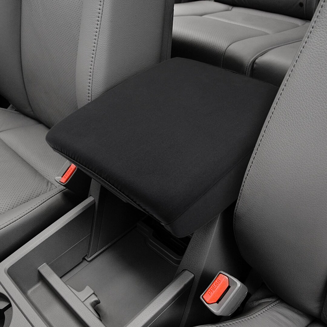 Center Console Armrest Cover For Honda Ridgeline 2006-2014 – Vinyl Leather Cushion Pad, Anti-Scratch, Black