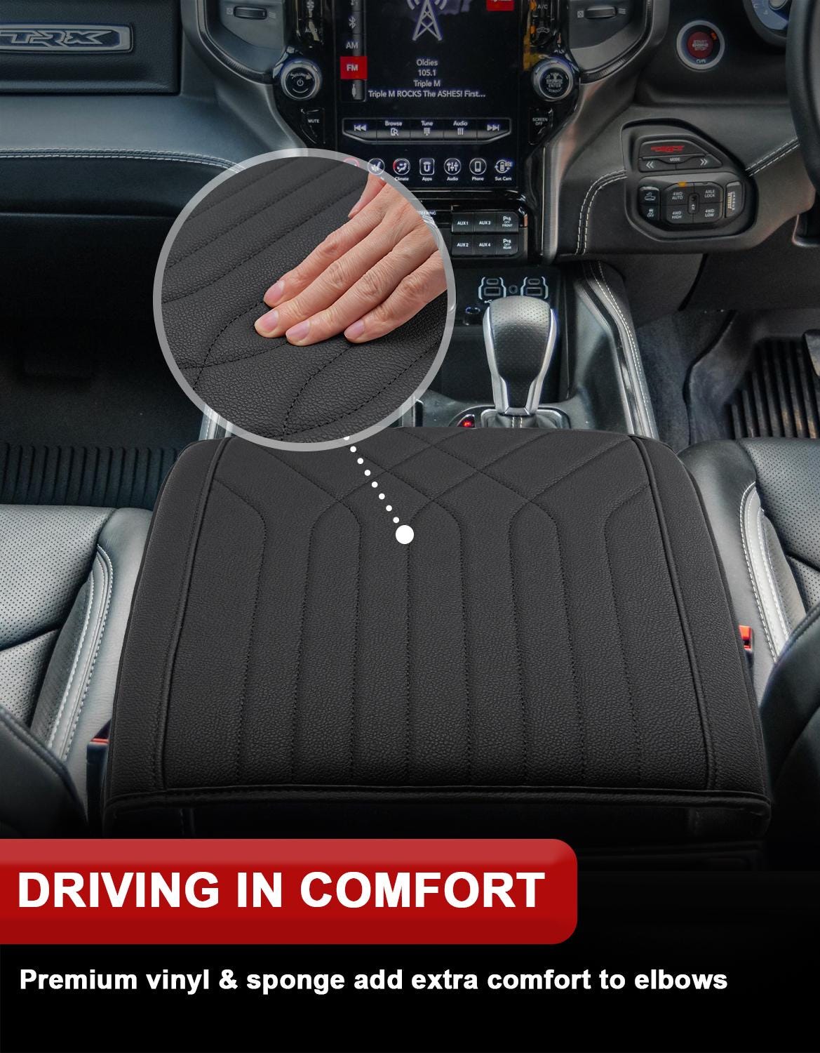 Center Console Cover Compatible With 2019 2020 2021 2022 2023 2024 2025 - View #9