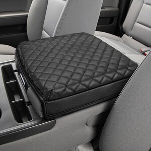 Fits 2014-2018 Chevy Silverado 1500 2500 3500 40/20/40 Split Bench Seat Jump Seat Center Console Lid Armrest PU Leather Cover Pad Cushion