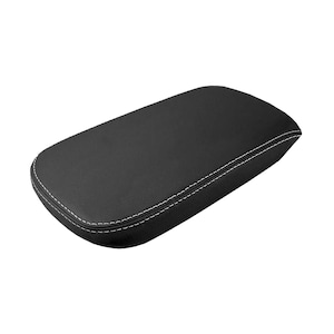 Fits Chrysler 200 2011-2014 Vinyl Leather Center Console Lid Armrest Cover Auto Car Upholstery Replacement Trim Gray Stitch KBH Black