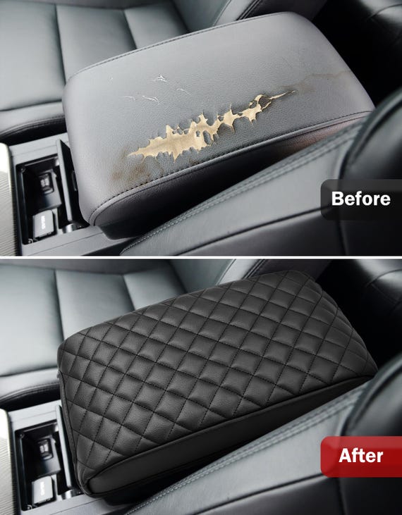 Funda De Cuero Para Reposabrazos De Consola Central Para Toyota Camry 2012-2017, Color Negro, Cubierta De Piel Microfibra, Fácil De Limpiar