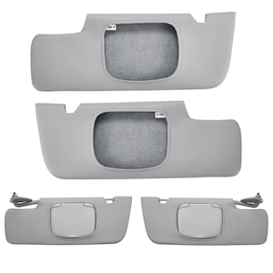 Fits Ford Mustang 2005-2011 Sun Visor Vinyl Leather Replacement Trim Cover Auto Car Interior Upholstery Gray