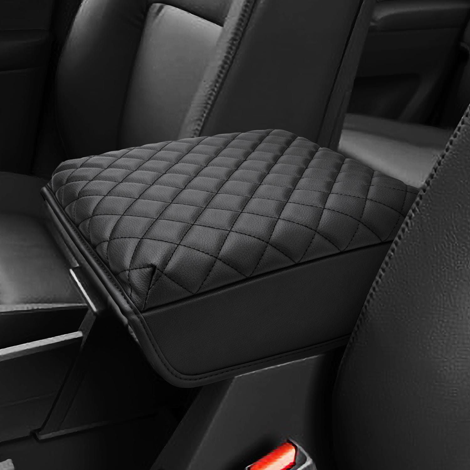 Center Console Armrest Cover For Honda Ridgeline 2006-2014 – Vinyl Leather Cushion Pad, Anti-Scratch, Black