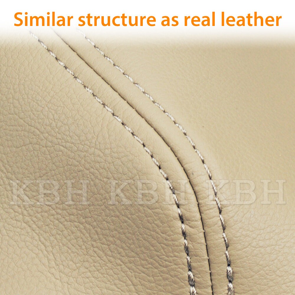 Beige Center Console Armrest Cover For Ford Edge 2011-2020 - PU Leather Lid Cover