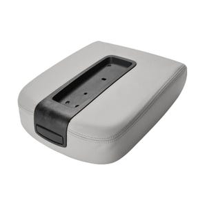 Fits Chevy Tahoe Suburban Silverado Sierra Yukon 2007-2013 Replacement Vinyl Leather Center Console Lid Armrest Cover Upholstery KBH Gray