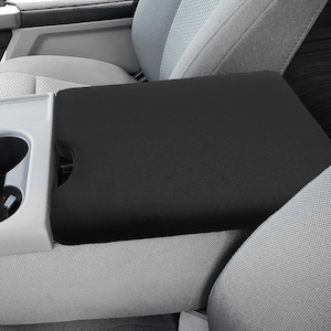 Fits 2015-2026 Ford F150 with 40/20/40 Jump Seat Center Console Lid Folding Armrest Polyester Protector Pet Anti-Scratch Cover KBH Black