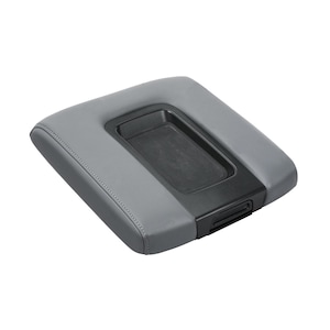 Fits 2014-2018 Chevy Silverado 1500 2500 3500 Leather Center Console Lid Armrest Cover Interior Upholstery Replacement Trim Dark Ash Gray
