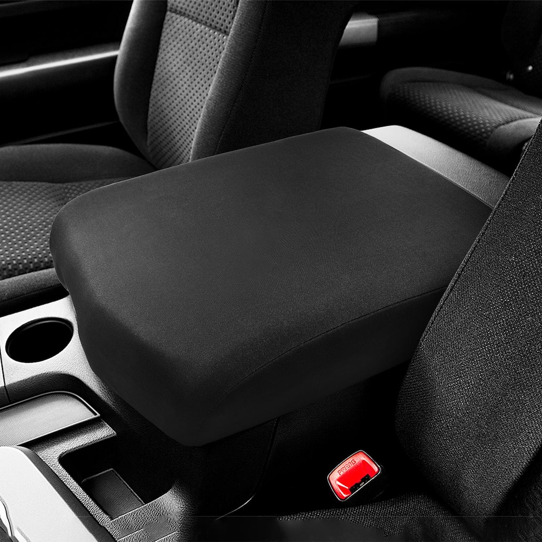 Leather Center Console Armrest Lid Box Cover For Toyota Tundra 2007-2013 Black E - Foto 11