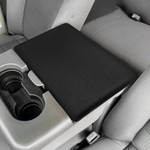 Fits Ford F-250 F-350 Jump Seat 1999-2010 Center Console Lid Armrest Cover Polyester Protector Custom Interiors Anti-Scratch Black KBH