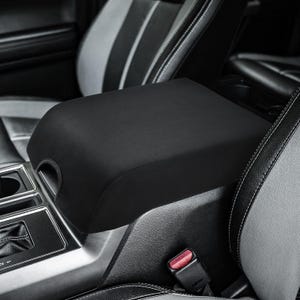thumbnail image 2 of Real Leather Center Console Lid Cover For 98-02 Ford Expedition – Black, Kar Designers 2 of 5