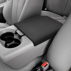 Fits 2004-2010 Ford F-150 Split Bench Seat Center Console Lid Armrest Cover Polyester Pet Anti-Scratch Protector Interior Accessories Black