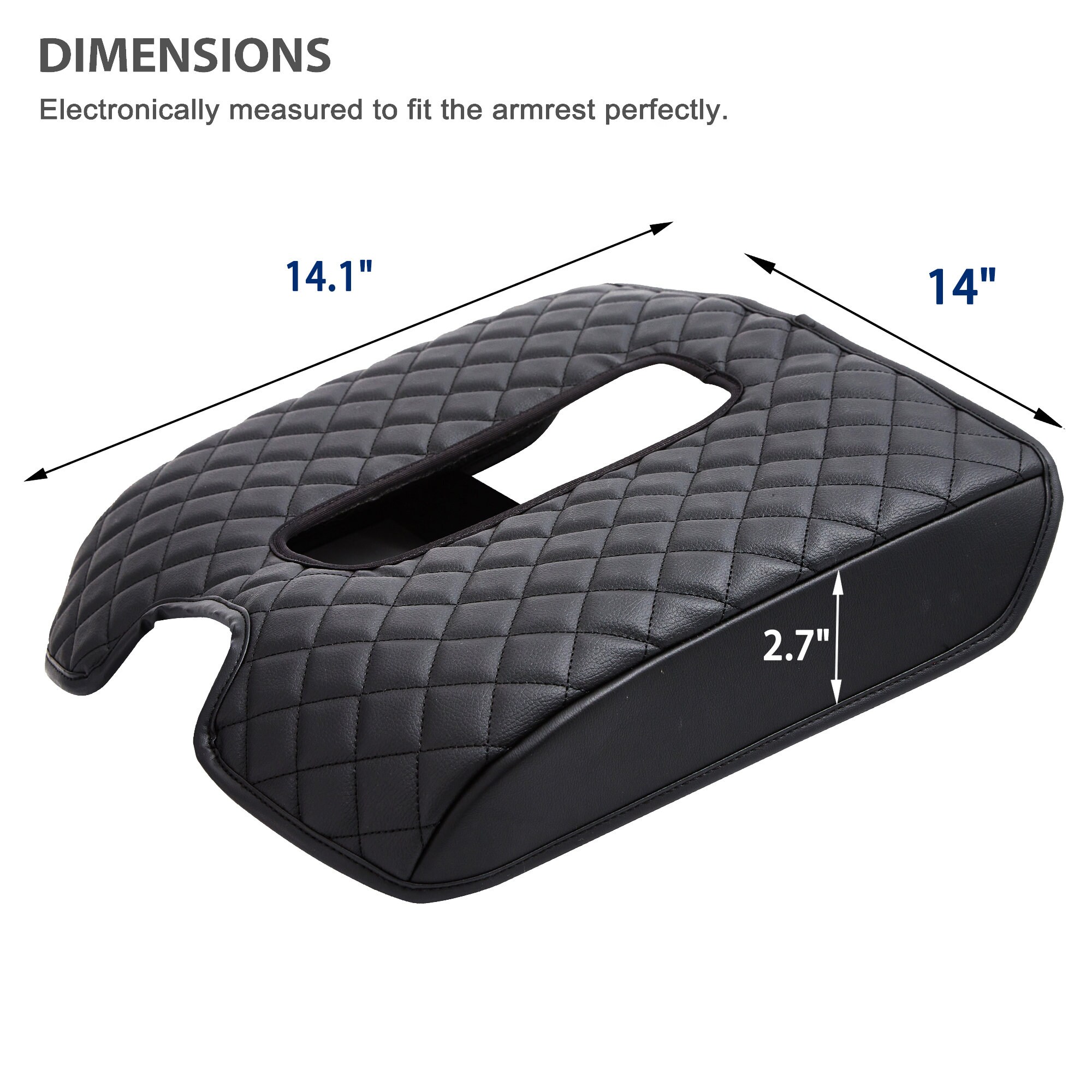 Middle Seat Console Armrest Lid - Black Replacement For Chevy Silverado GMC Sierra Suburban Tahoe Yukon