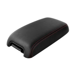 Fits Dodge Charger 2011-2018 Black Vinyl Leather Center Console Lid Armrest Cover Auto Interior Upholstery Replacement Trim KBH Red Stitch