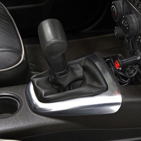 thumbnail image 2 of Soillar Black Leather Shift Boot Cover For 2005-2011 Hummer H3 Automatic | Microfiber Leather | Direct Replacement 2 of 6