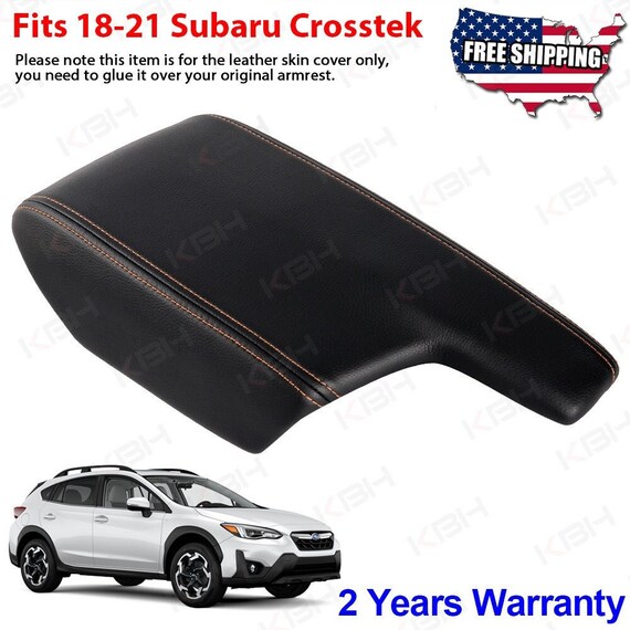 Pieliz Center Console Armrest Cover – Black PU Leather For Subaru Crosstrek 2018-2020