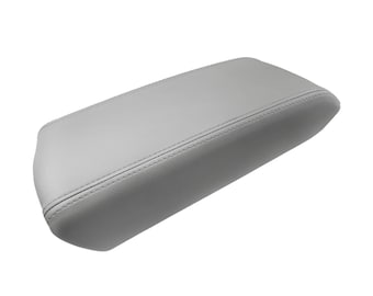 Fits Hyundai Sonata 2015-2019 Center Console Lid Middle Armrest Cover Skin Trim - Vinyl Leather Light Gray - Replacement, Upholstery by KBH
