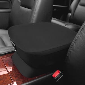 Fits Cadillac Escalade 2007-2014 Center Console Lid Middle Armrest Cover Auto Car Interior Neoprene Wetsuit Waterproof Anti-Scratch Black