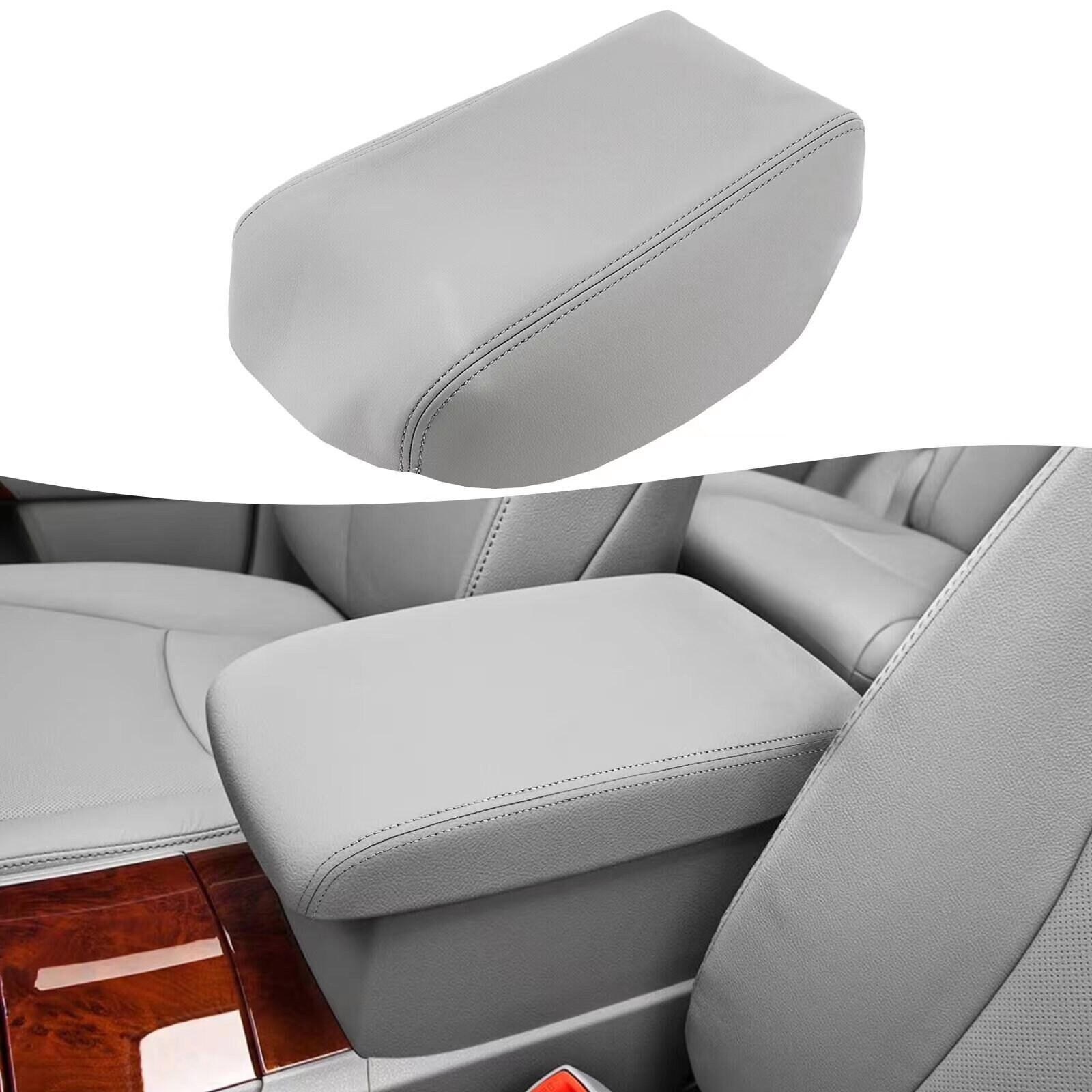 Kaufe PU-Leder Auto Armlehne Polster Bezug Universal Mittelkonsole Box  Cover Sticken Auto Seat Box Schutzkissen