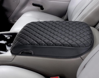 Fits 2003-2006 Chevy Tahoe Suburban Avalanche GMC Yukon Floor Console Lid Center Armrest Cover Pad Pet Cushion Protector Anti-Scratch Black